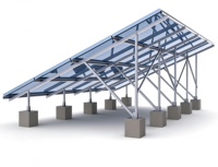 Système de support de montage photovoltaïque solaire pour toit plat en béton, supports trépieds solaires galvanisés à chaud, durée de vie de 20 à 25 ans