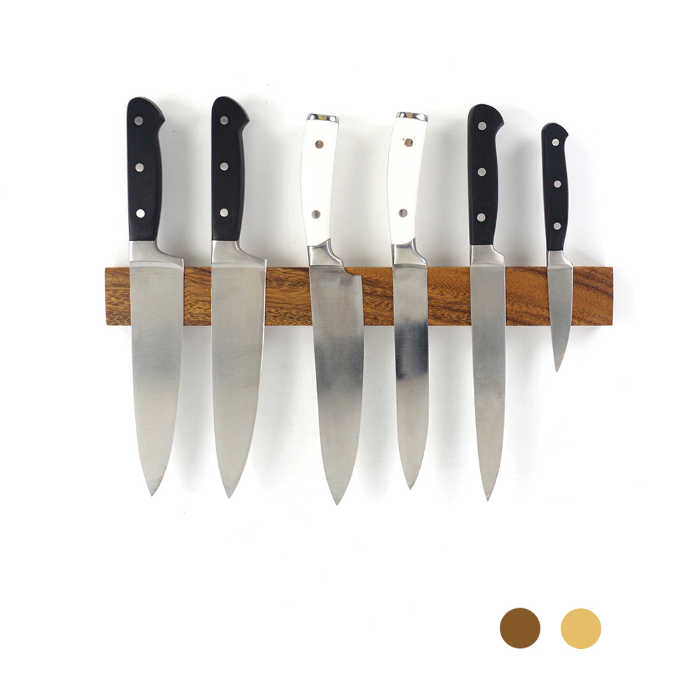 Мощная бамбуковая универсальная магнитная полоса для ножей, кухонный Магнитный блок для ножей из орехового дерева, настенные ножи и инструменты