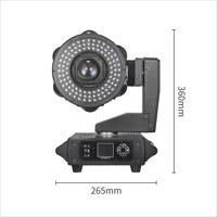 Iluminación estroboscópica LED RGBW de 120W, luz de efecto de cabezal móvil láser magnético volador único para DJ Disco para bares de escenario, fiesta y baile