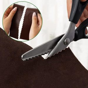 Tijeras de corte en zigzag de acero inoxidable, tijeras <span class=keywords><strong>para</strong></span> tela, tijeras de corte de bordes <span class=keywords><strong>para</strong></span> costura, manualidades y bricolaje. - Product Image 3