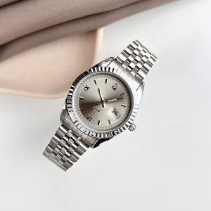 Reloj de Mujer Retro Elegante con Bisel Acanalado, Esfera Redonda, Aspecto de Lujo, Reloj de Cuarzo - Product Image 2