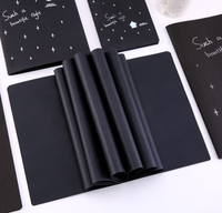 Carte noire A6/A5/B5/A4, écriture et dessin sur papier, bloc-notes notes notes, fournitures scolaires