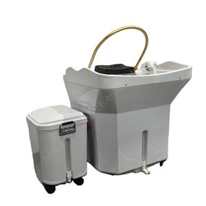 Siman último modelo de lavabo de pelo portátil moderno movible cabeza japonesa Spa Becken fregadero cuenco de champú con agua caliente - Product Image 3