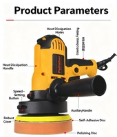 Moteur en cuivre pur 700W, disque de 125 mm, 600-3700 tr/min, 50/60Hz, 220V, 1,8 kg, ABS, cordon de 1,5 m, polisseuse pour voiture