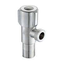 Robinet d'arrêt d'angle en acier inoxydable brossé 1/2 pour salle de bain, eau froide uniquement, prix direct usine