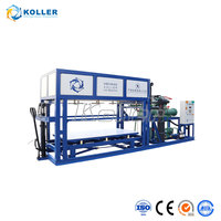 Machine à glace en blocs à refroidissement direct Koller 3000 kg/jour avec plaque en aluminium et réfrigérant R404a pour la conservation du poisson