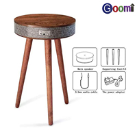 Table d'appoint multifonctionnelle avec chargeur sans fil, port USB, double haut-parleur, table d'appoint moderne, table de chevet pour la maison, la chambre à coucher, le salon