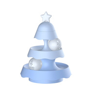 NOVIPET Jouet pour chat personnalisé avec logo, arbre de Noël, piste de jeu, plateau tournant, jouet auto-entretenant pour chat, boule lumineuse, boule à herbe à chat, fournitures pour animaux de compagnie