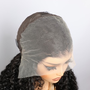 Prix de <span class=keywords><strong>gros</strong></span> Perruques en cheveux humains 100% naturels, densité 200%, double tirage, bouclées, sans colle, avec dentelle frontale - Product Image 3