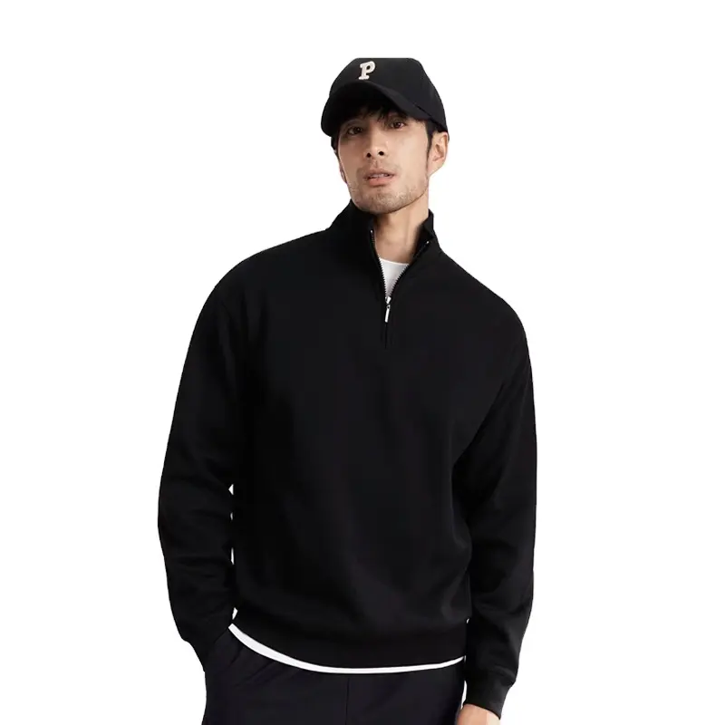 เสื้อแจ็คเก็ตกอล์ฟแบบสวมหัว Zip Pullovers,เสื้อแจ็คเก็ตกอล์ฟแบบมีซิป1/4ลายพรางแห้งเร็วแบบกำหนดเองได้พรีเมี่ยม