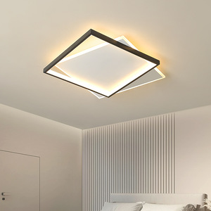 โคมไฟระย้า LED สี่เหลี่ยมทันสมัย โครงอะลูมิเนียม ฝาครอบอะคริลิก แสงวอร์มไวท์ 3500K Ra80 รับประกัน 3 ปี ติดตั้งแบบติดผนัง สำหรับห้องนั่งเล่น - Product Image 1