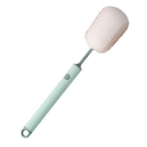 Brosse éponge suspendable à long manche, brosse de nettoyage détachable pour bouteille, tasse thermos, blanc, rose, bleu, vert - Product Image 5
