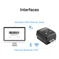 MEFERI MP4000D Impresora de Etiquetas Adhesivas, Impresora Industrial de 4 Pulgadas, 1D, 2D, QR, Código de Barras, Envío