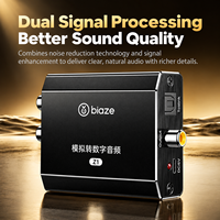 Convertisseur audio analogique-numérique Biaze ADC RCA 3,5 mm AUX vers optique Toslink coaxial SPDIF, adaptateur audio avec boîtier métallique et alimentation USB