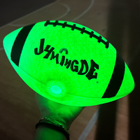 Ballon de football américain personnalisé vert LED brillant et lumineux dans le noir Taille 3 6 7 9