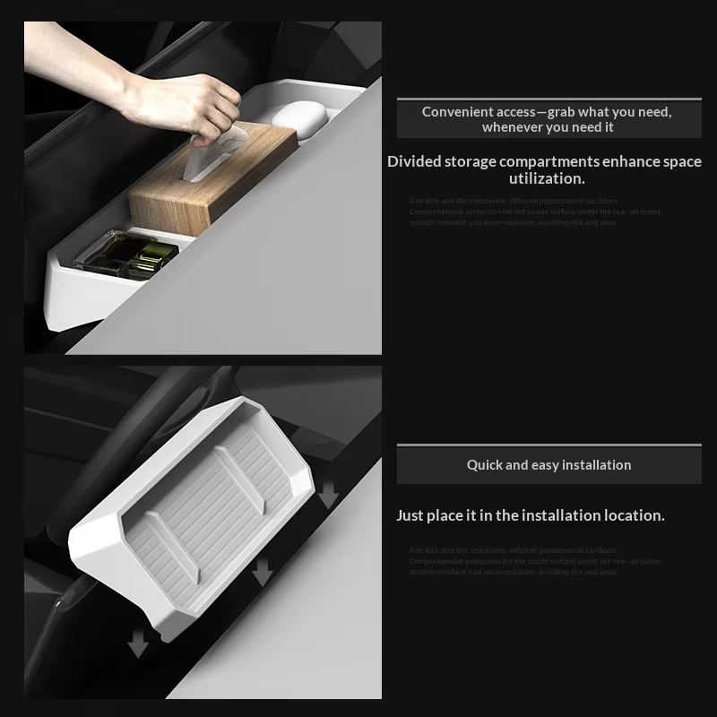 Box Truck Rear Monitor For Tesla Cybertruck 2024 Car Dashboard Storage Box Central Control ...