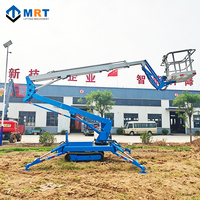 Plataforma elevadora de orugas todo terreno con brazo articulado de 10m, 12m, 14m, 16m, 18m, 20m