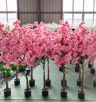 BF Künstlicher Kirschblütenbaum Bonsai Künstliche Pflanze für Landschaftsgestaltung Freistehend für Innenräume Hochzeiten Heim Einkaufszentren Dekoration