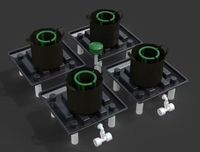 MEGO Équipement d'irrigation pour jardin et maison, plateaux de drainage en plastique PP de 15,5 et 22 pouces, supports de plantes, plateaux pour pots, trou de drainage, grand pot