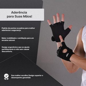 Luva Academia De Musculao Adulto Unissex medio dedo poliéster Fitness entrenamiento deportivo <span class=keywords><strong>Crossfit</strong></span> pulsera ajustable par - Product Image 3