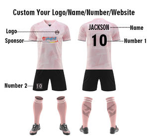 قميص كرة قدم تدريبي بتصميم قابل للتخصيص، مصنوع من البوليستر القابل للتنفس، مطرز بتقنية التسامي، قميص كرة قدم ريترو - Product Image 2