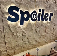 Lettres murales publicitaires 3D LED néon personnalisées en acier inoxydable rétroéclairées avec transformateur télécommandé pour bureau et mariage