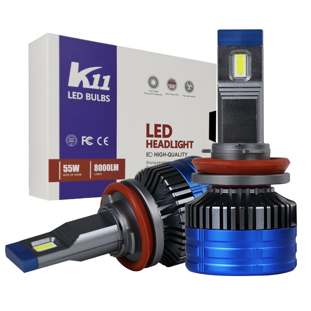 New 55W 8000LM LED Headlight Kit for H4/H1/H3/H7/9005/9006/9012 Bulbs IP67 Waterproof Universal Fitment