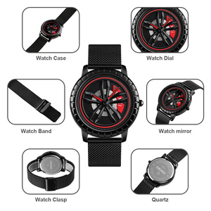 Montre à quartz pour homme, montre-bracelet minimaliste en acier inoxydable, cadran à échelle 24 heures avec petite seconde, montre étanche 30M - Product Image 3