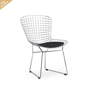 Silla de comedor de diamante de PVC de metal cromado de estilo de ocio simple clásico moderno Silla de <span class=keywords><strong>restaurante</strong></span> café - Product Image 2
