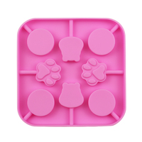 Moule à sucettes en silicone pour bonbons durs, 8 cavités, formes pieds et tête d'ours, échantillon gratuit usine 289