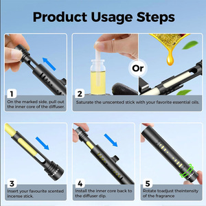 Diffuseur d'air pour voiture, ensemble de clips de ventilation avec bâtonnets d'huiles essentielles parfumées pour femmes et hommes, décoration parfumée automobile - Product Image 2