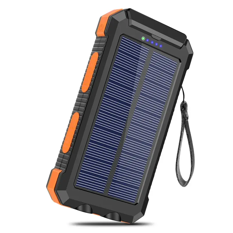 2021 Trend produkte Solar Power Bank Tragbar im Freien mit Typ-C-Eingangs anschluss Power Bank 30000mah