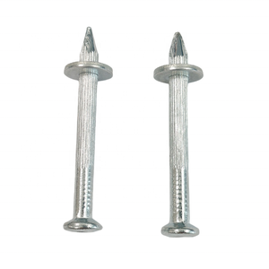 Clou à béton avec rondelle, clou à béton à visser, clou cannelé robuste zingué 40 mm - Product Image 3