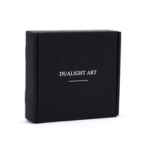 Boîtes d'expédition en carton ondulé noir mat avec logo personnalisé Boîte postale pliante pour sous-vêtements chaussures cadeau