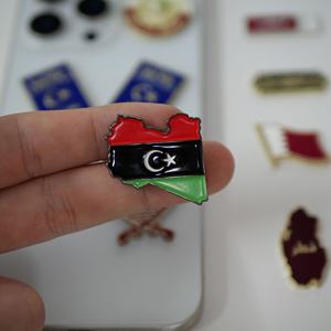 Модный металлический стикер с флагом Катара и Ливии, эмалированный, в современном культурном стиле, для украшения телефона и использования в качестве бейджа для паспорта - Product Image 4