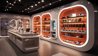 Décoration pour la conception de vitrine d'affichage d'ordinateur de magasin de jeu de Vr