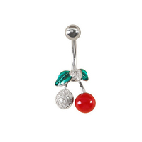 Nouveau piercing tendance pour le nombril en forme de cerise, nouveau piercing tendance pour le nombril pour femmes, bijoux de corps tendance 2026 pour femmes et hommes