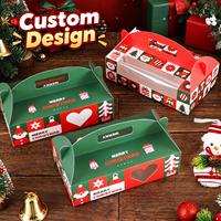 Boîte à friandises de Noël en papier épais OEM ODM avec fenêtre en forme de cœur pour détaillants
