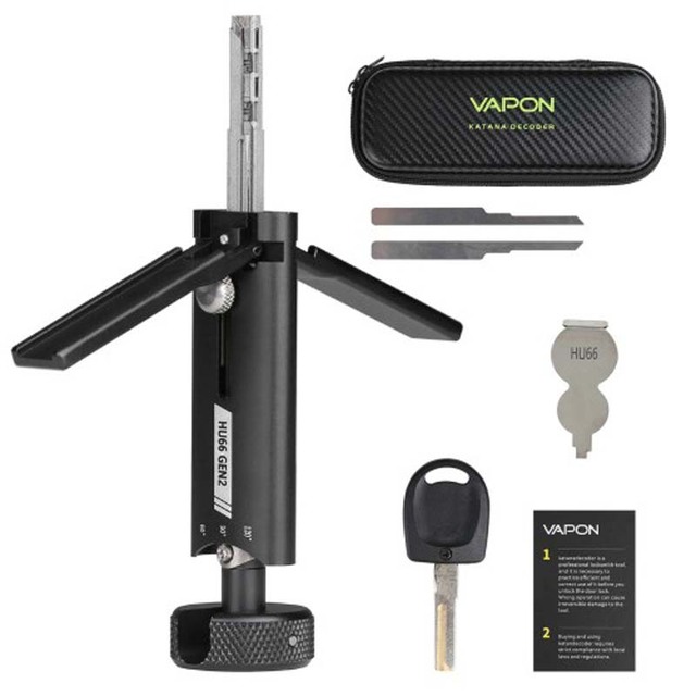 Newest 2023 Vapon- Katana Decoder HU66 Gen2 HU 66 V.2 for VW Auto Pick and Decoder Lockpick Tool Locksmith Tool