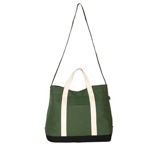 Bolso de mano de tela de algodón ecológico de gran capacidad nueva moda BLY mujeres/hombres ajustable correa cruzada para el cuerpo asas de almohada abiertas - Product Image 5