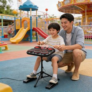 Batterie électronique professionnelle directe d'usine avec cymbales pour enfants et adultes, spectacles en direct - Product Image 3