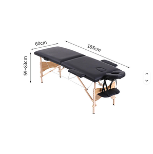 Professional Modern Black Beauty Bed, Portable <b>Foldable</b> Tattoo Massage Spa <b>Table</b>, <b>Foldable</b> <b>and</b> Adjustable - Product Image 3