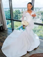 Gaun Pengantin untuk Pengantin Wanita 2026 Ukuran Besar Model Duyung Gaun Pengantin Robes De Marie Gaun Tamu Pernikahan Wanita