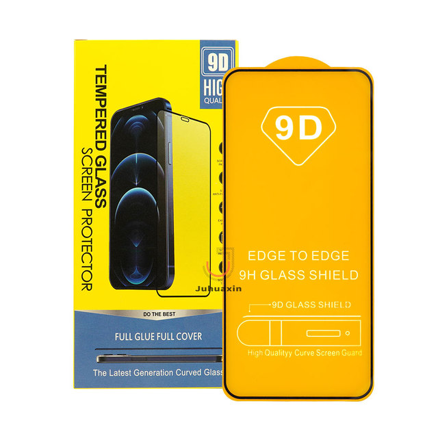 JUHUAXIN Factory OEM Tempered Glass 9H Hardness 0.33mm 2.5D Full Cover Anti-Explosion Waterproof Screen Protector Mobile Phone