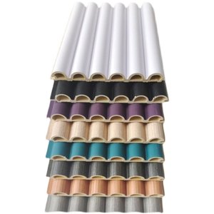 แผ่นผนังไม้ไผ่ลายคลื่นครึ่งวงกลม ผลิตจากเส้นใยไม้ สำหรับตกแต่งบ้าน - Product Image 1