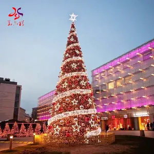 20ft 30ft 40ft 50ft Giant Outdoor Verlichting Kerstboom Aangepaste Kerstversiering