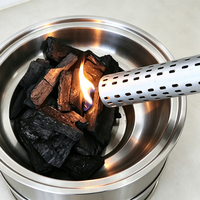 Allumeur électrique pour charbon de bois, accessoires pour brasero, brûleur à bois en tuyau métallique, allume-feu électrique pour barbecue et cuisson