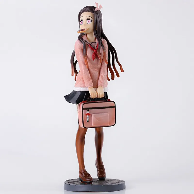 Pvc Hars Speelgoed Van Hoge Kwaliteit Actie & Speelgoed 29Cm Staande Houding Student Uniform Kamado Nezuko Anime Figuren Demon Slachter