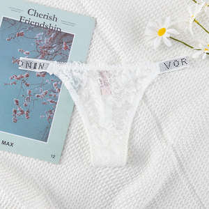 Nouveau Style Sexy culottes pour femmes bijoux brillants diamant tongs et G cordes slips sous-vêtements avec motif de dentelle florale <span class=keywords><strong>0365</strong></span> - Product Image 5