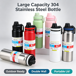 Bouteille d'eau isotherme sous vide en acier inoxydable 316 de grande capacité, écologique et durable, tasse créative portable pour sports de plein air - Product Image 1
